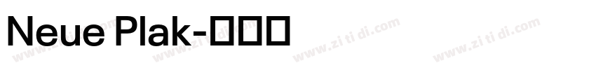 Neue Plak字体转换